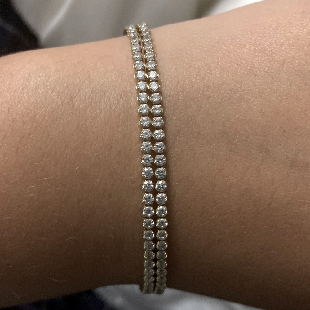Swarovski double banded tennis bracelet